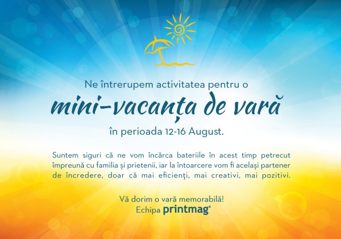 Mini-vacanta de vara 2019