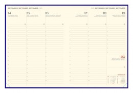 Grafica interior agenda datata saptamanal Siena GOLD 21x27 cm