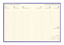 Grafica interior agenda datata saptamanal Oriana 21x27 cm