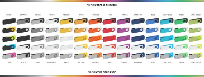 Gama de culori USB personalizat TWIST COLOR