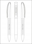 Dimensiune personalizare pix EDGE WHITE