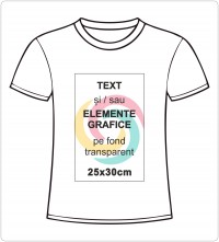 Tricou personalizat cu text si elemente grafice