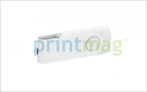 USB personalizat TWIST WHITE