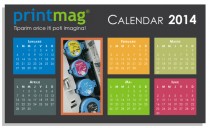 Calendar birou personalizat 2014, simplu modern black