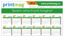 Calendar birou personalizat 2014, simplu