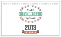 Calendar de birou 2014 motivational, vintage