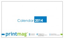 Calendar 2014 de birou, modern blue